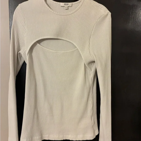 Agolde Ribbed White Top - Picture 2 of 7